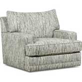 Kennedy Swivel Accent Chair in Quartz Multicolor Chenille